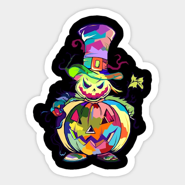 Halloween Pumpkins wpap pop art Sticker by CANDD ART